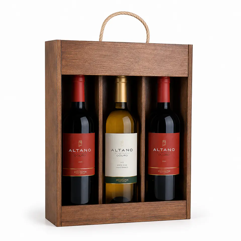 Coffret de dégustation de vins en caisse en bois 2