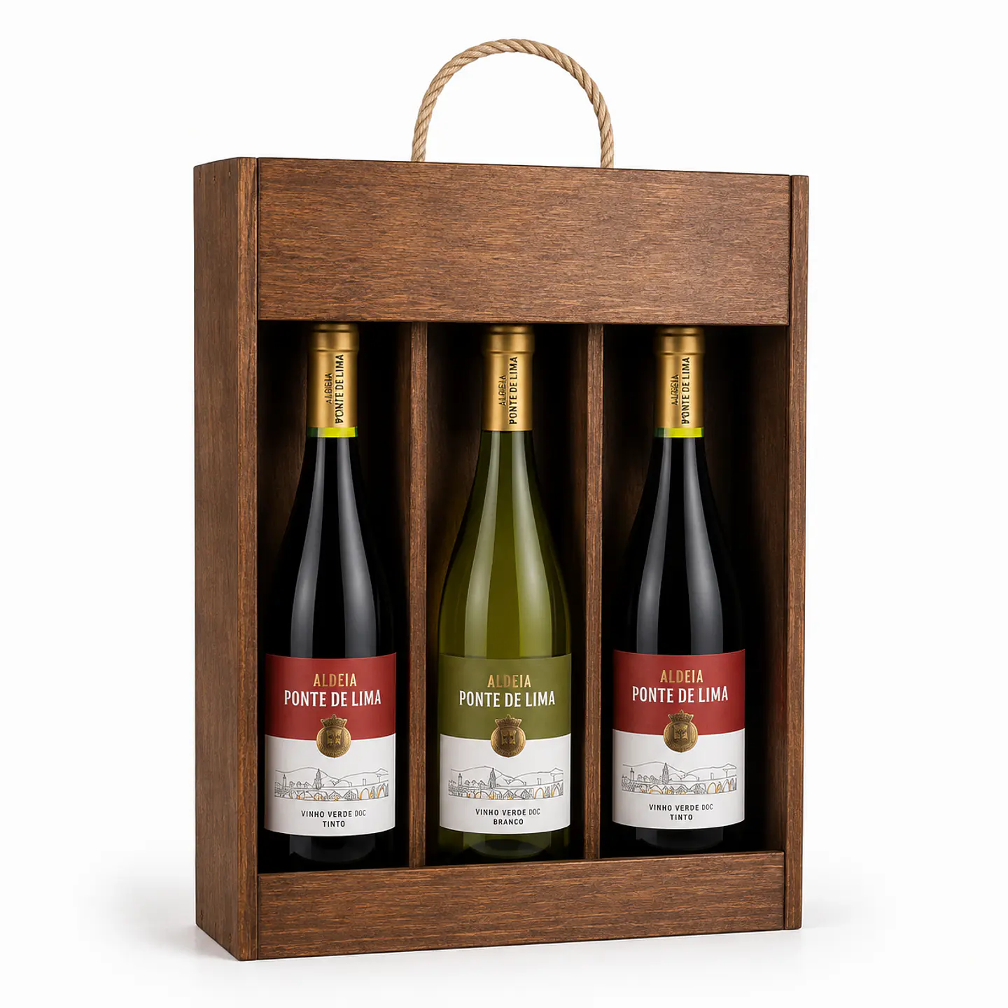 Coffret de dégustation de vins en caisse en bois 4