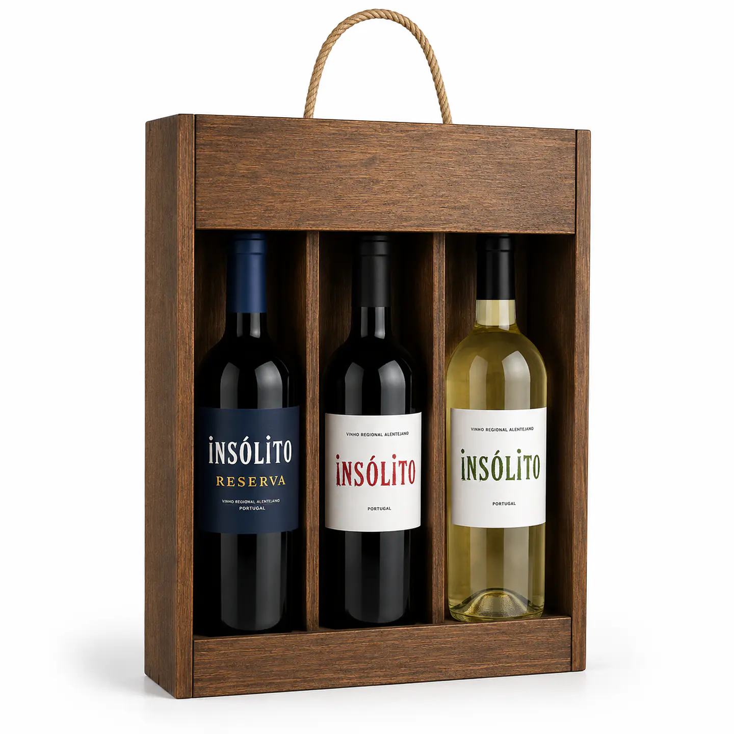 Coffret de dégustation de vins en caisse en bois 5