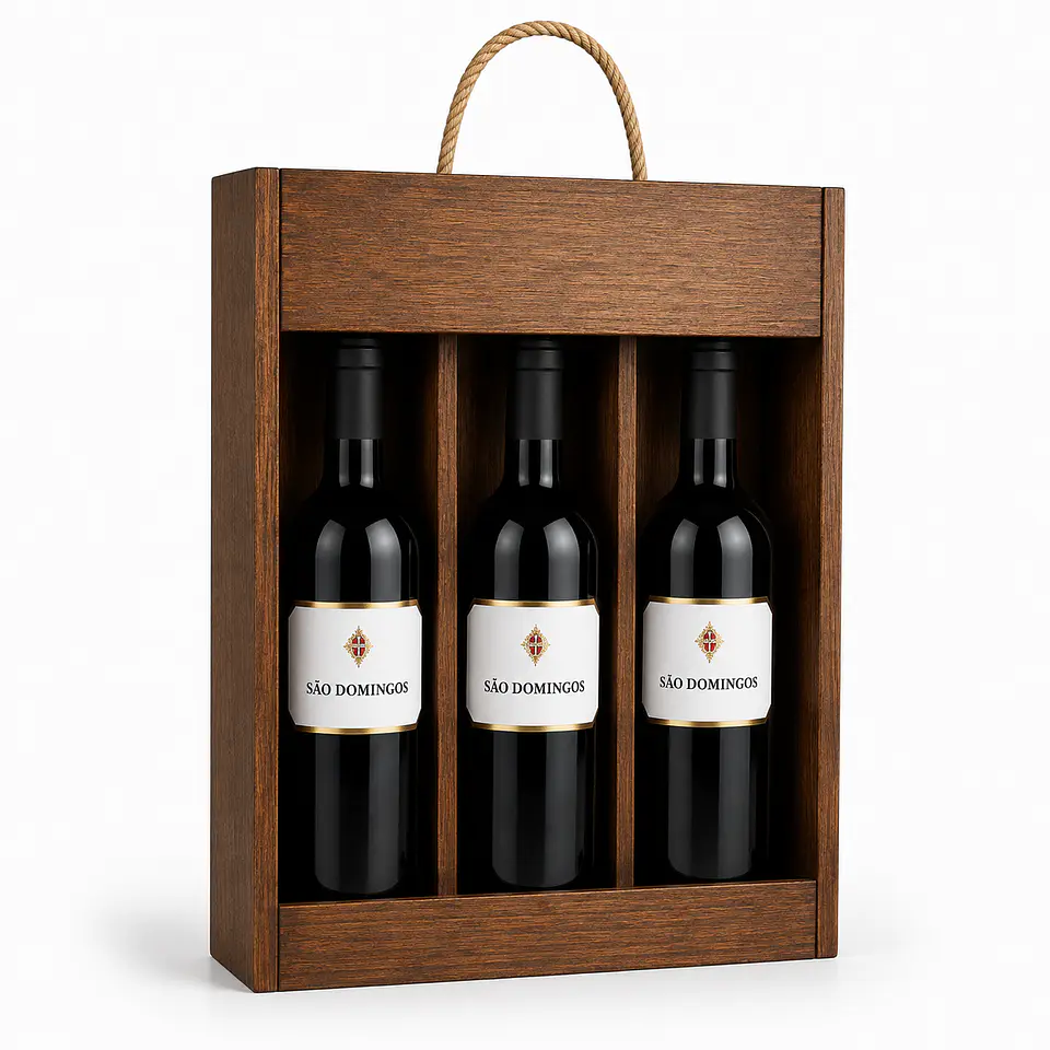 Coffret de dégustation de vins en caisse en bois 6