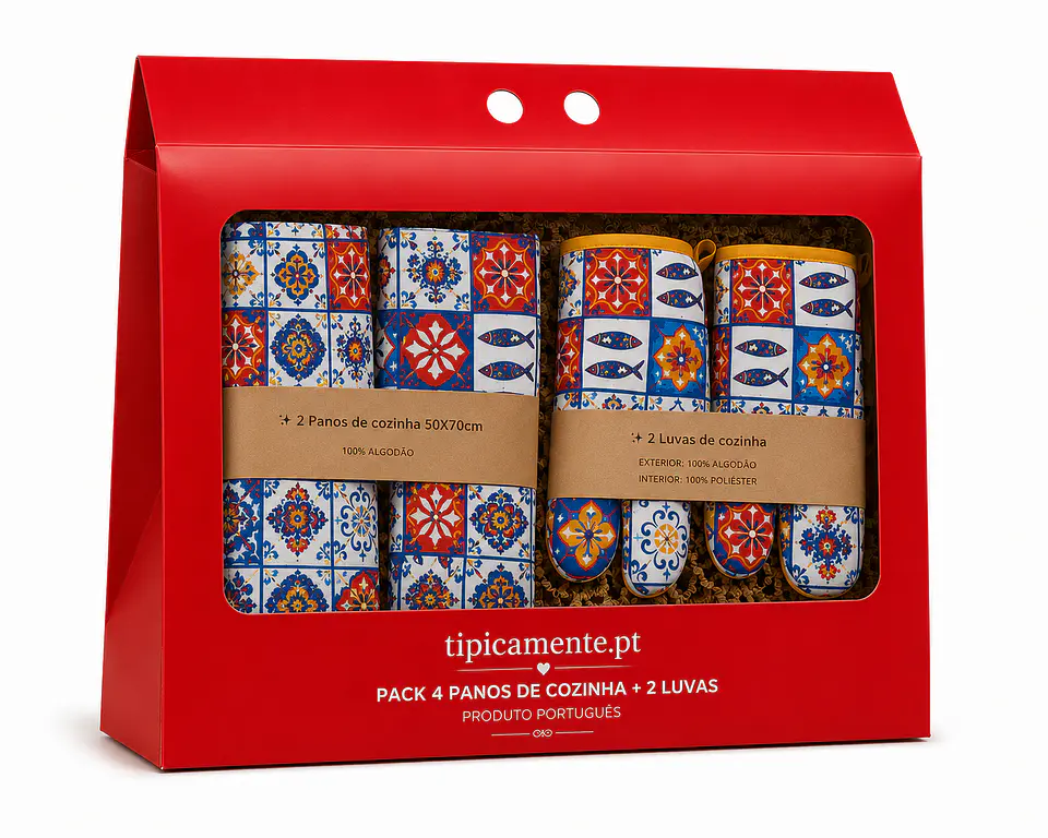 Traditional Portuguese Kitchen Textile Pack - Tiles 1