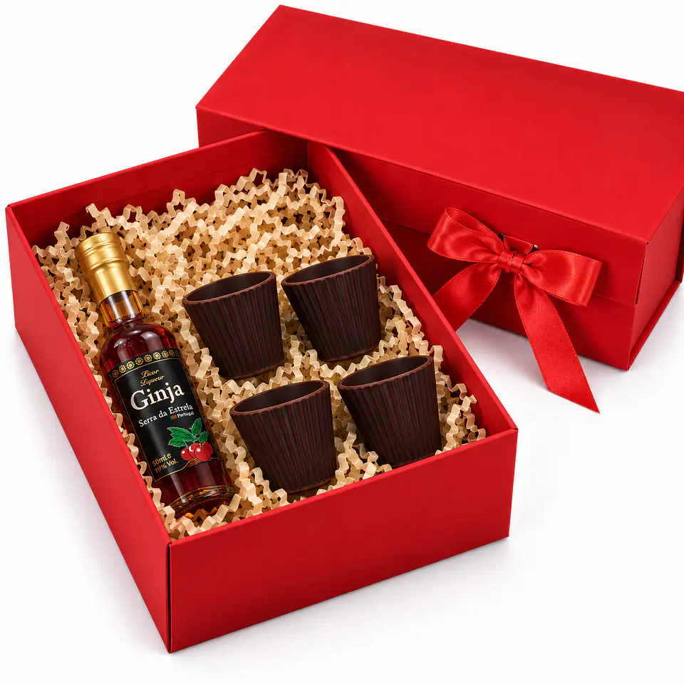 Set de regalo con tazas de chocolate + botella de 50 ml 1