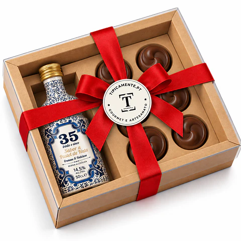 Box with Port wine and chocolate truffles (6x)