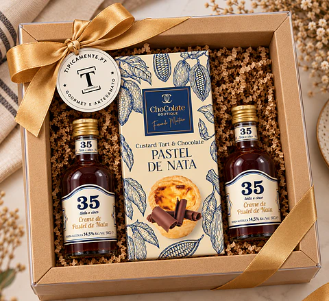 Cabaz Pastel de Nata – Licor & Chocolate