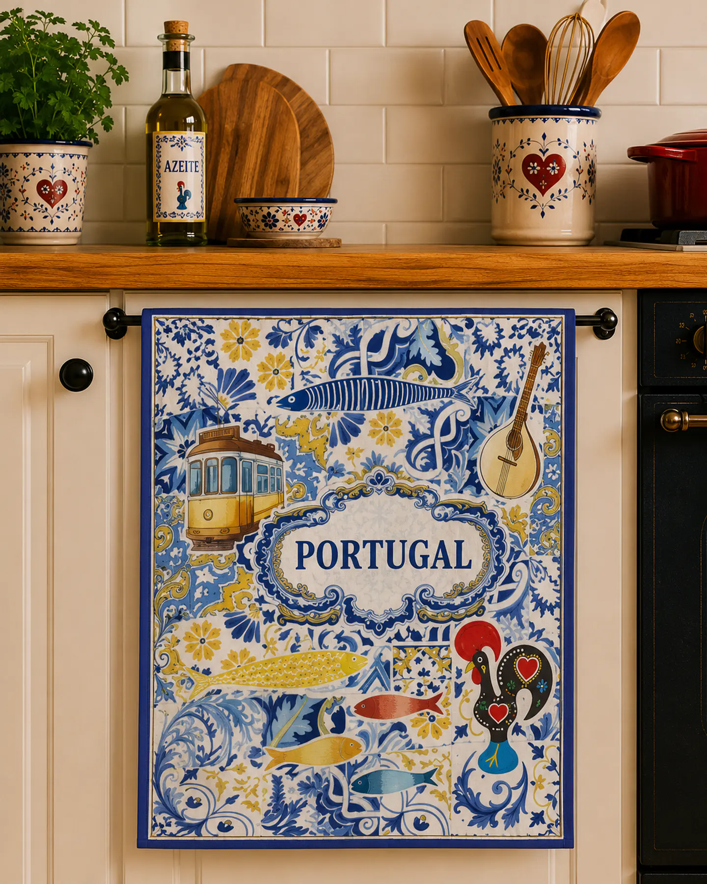 Pano de Prato - Ícones Portugueses 1