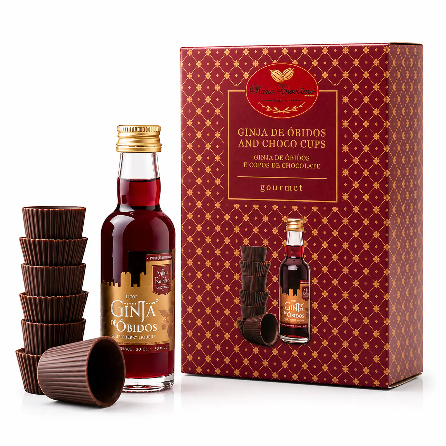 Cofret Copos de chocolate e Bebida a escolha 3