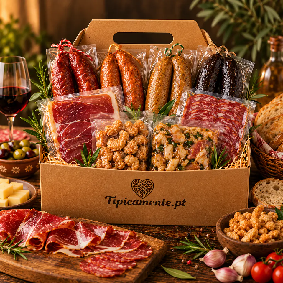Selection of Portuguese Cured Meats – Hamper with 8 Products 1