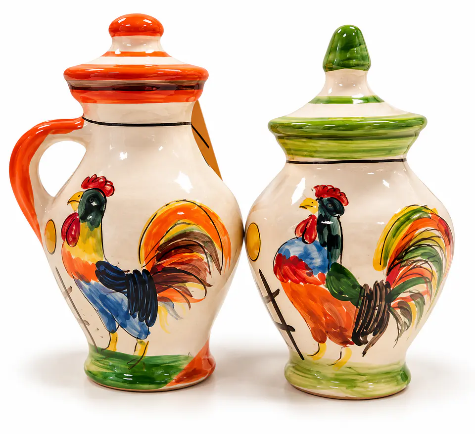 Lot de miel 100 % naturel – 2 pots peints à la main  2