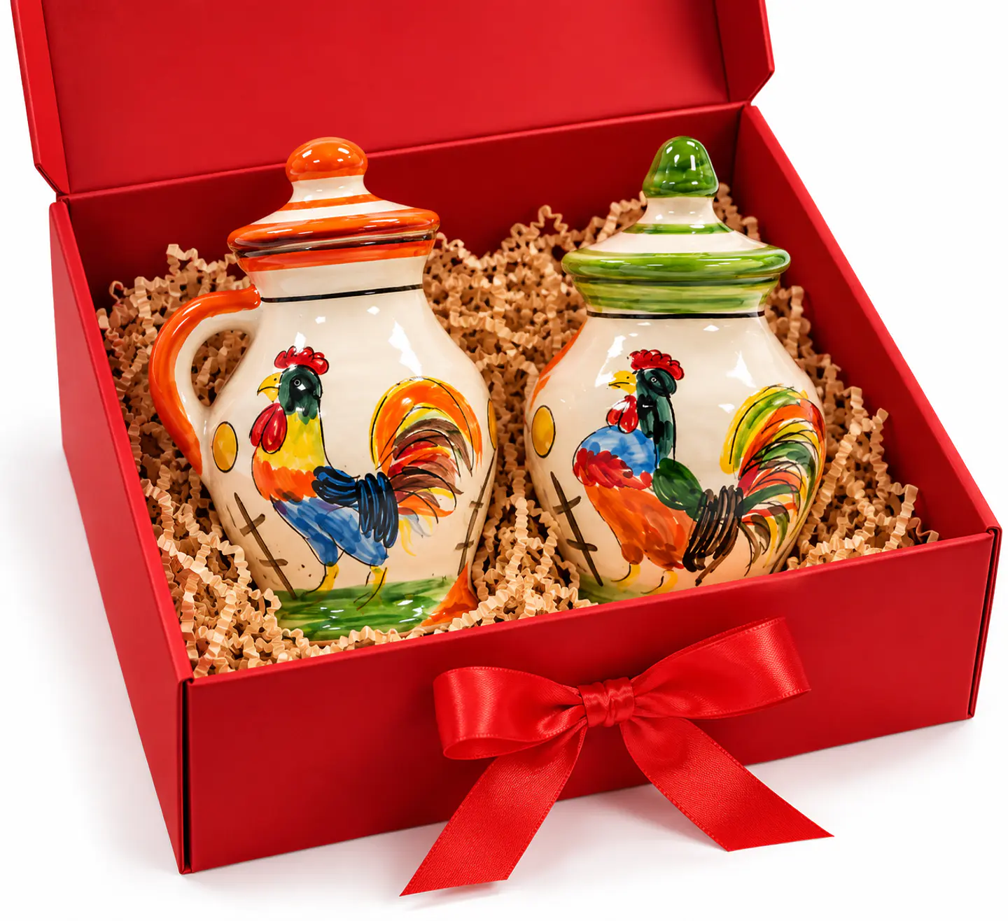 Lot de miel 100 % naturel – 2 pots peints à la main  1