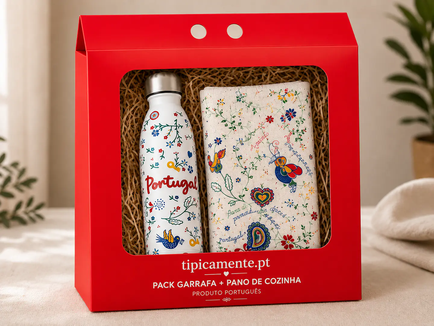 Pack Tradição Portuguesa – Garrafa Térmica & Panos de Cozinha  3