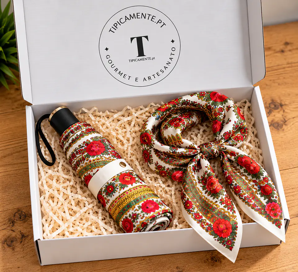 Coffret Foulard & Parapluie – Motif portugais 4