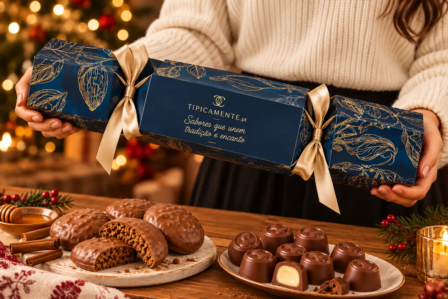 XL Special Christmas Cracker – Honey Cookies and Pastel de Nata Bonbons 1
