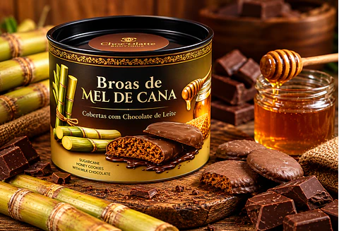 Pain de maïs au miel de canne à sucre et au chocolat de l'île de Madère