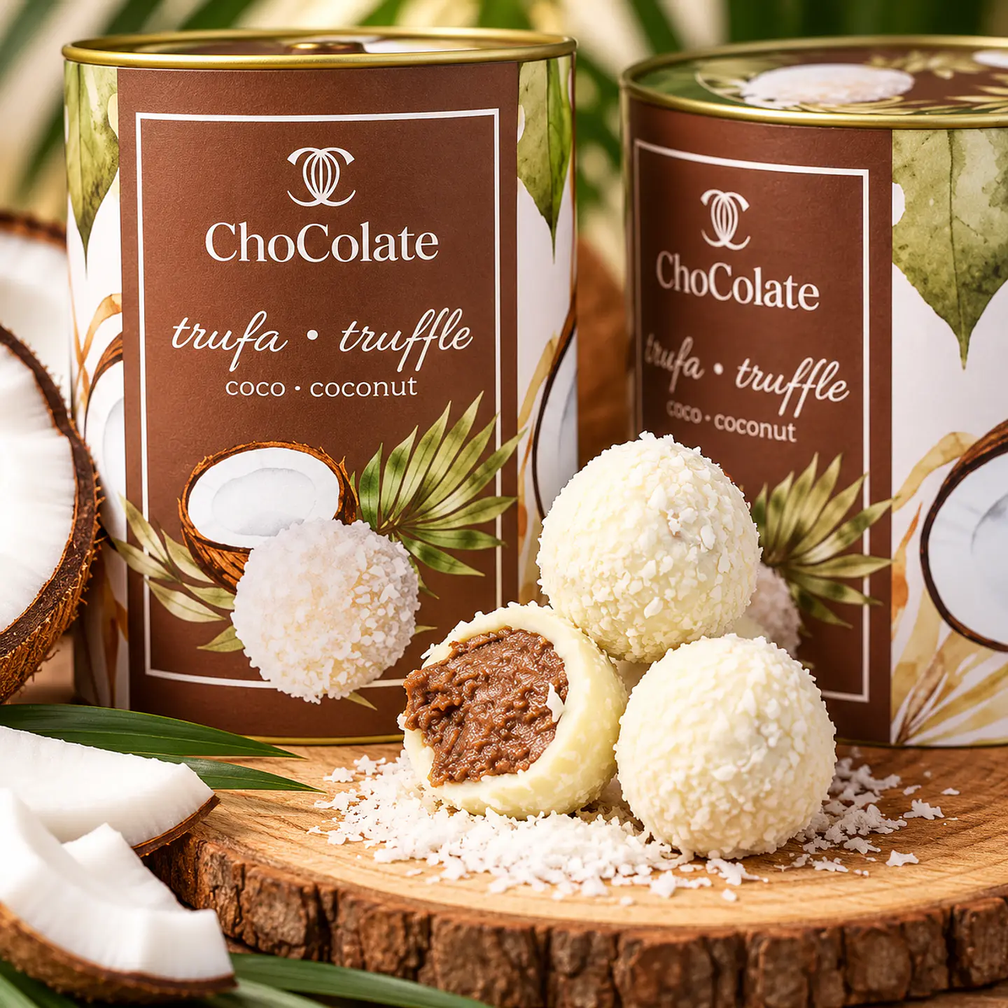 Trufas de Coco com Chocolate de Leite Artesanal 1