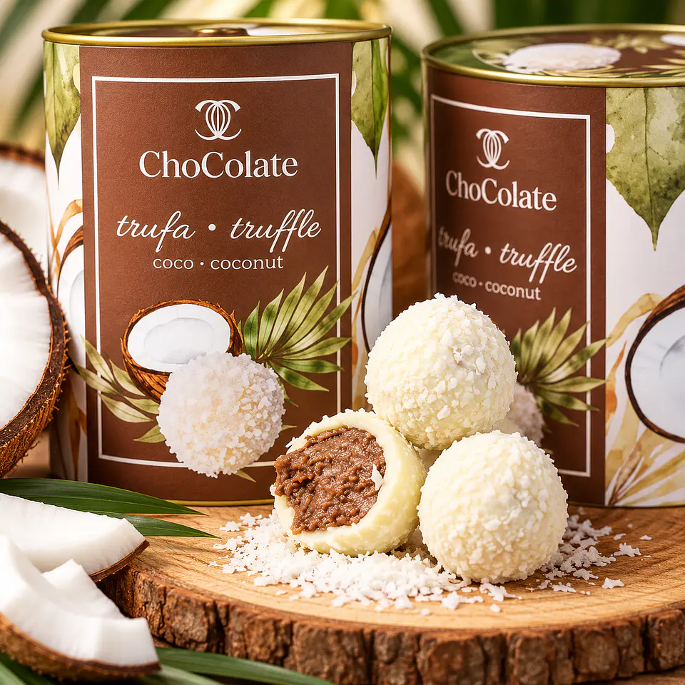 Trufas de Coco com Chocolate de Leite Artesanal 1