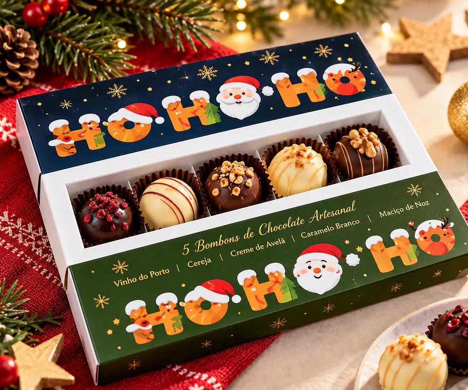 Caja de 5 Bombons Hohoho – Una Navidad más dulce 1