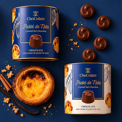 Lata bombons de pastel de nata