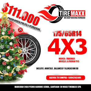 175/65 R14 MARCA TRACMAX MODELO X-PRIVILO TX5