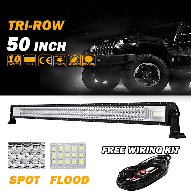 Barra LED 50" Tri-Row 2340w Cree