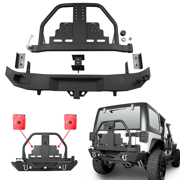 BUMPER TRASERO WRANGLER JK CON BIDONES