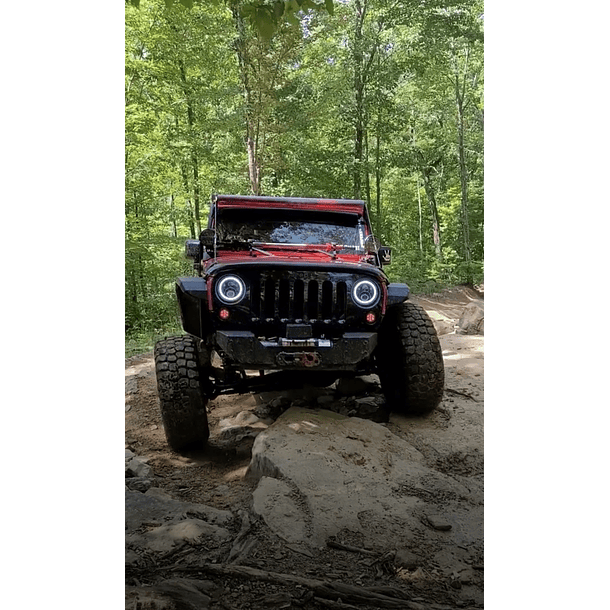 PARACHOQUES DELANTERO BUMPER HÍBRIDO RECHONCHO SIN MONTURA PARA NEBLINEROS | JEEP WRANGLER JK (2007-2018)