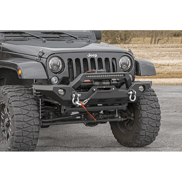 Bumper Delantero ROUGH COUNTRY Parachoque Con Barra Led Para  Jeep Wrangler JK/ JT/ JL 2