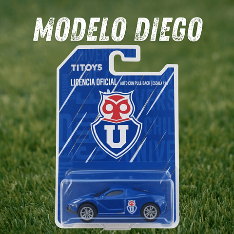 CAJA COMPLETA - Auto de Juguete Universidad de Chile Escala 1:64 – Licencia Oficial | Coleccionable para Hinchas y Niños