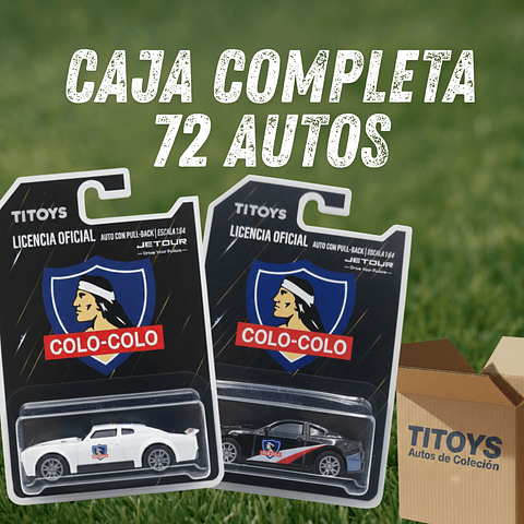 CAJA COMPLETA - Auto de Juguete Colo-Colo Escala 1:64 – Licencia Oficial | Coleccionable para Hinchas y Niños
