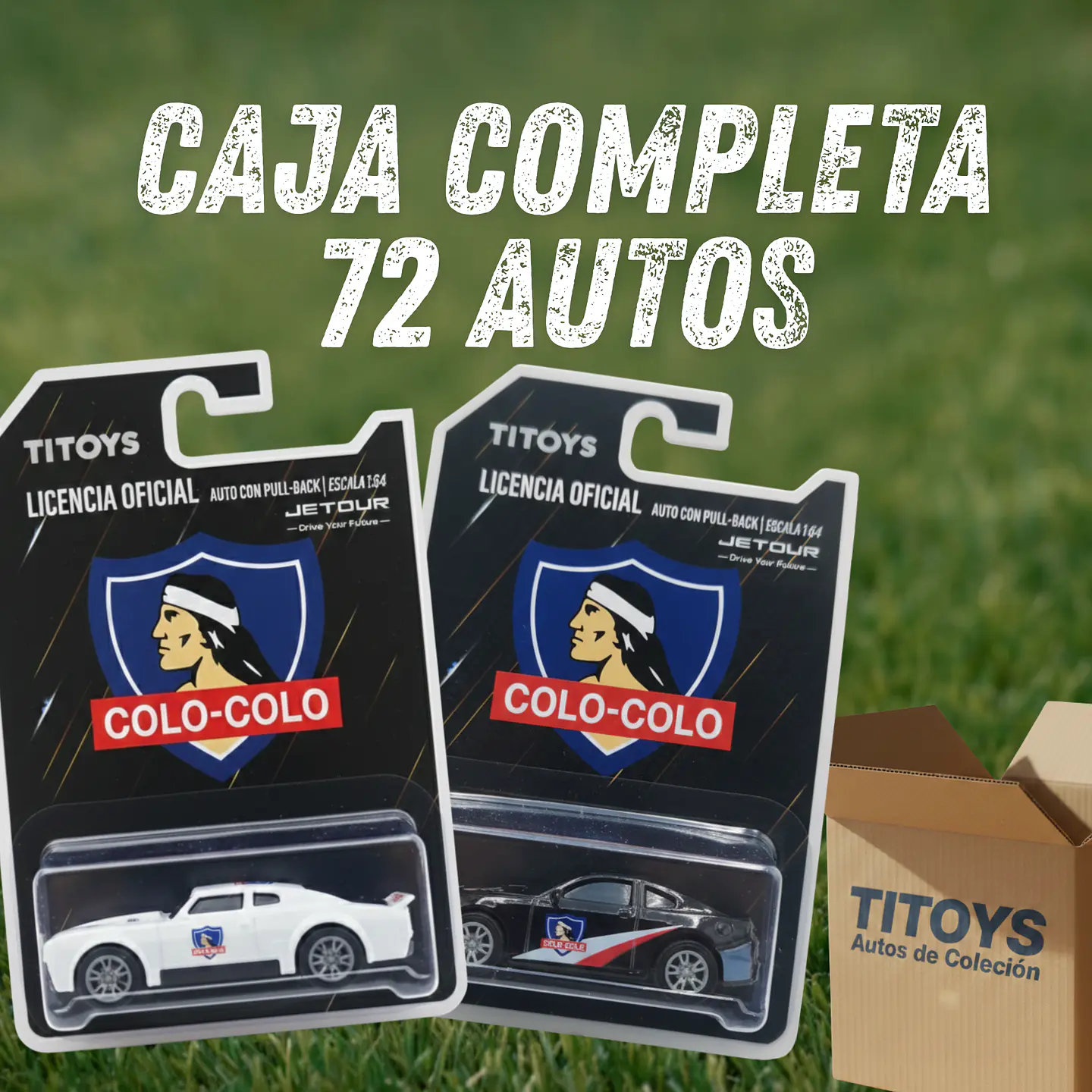 CAJA COMPLETA - Auto de Juguete Colo-Colo Escala 1:64 – Licencia Oficial | Coleccionable para Hinchas y Niños 1