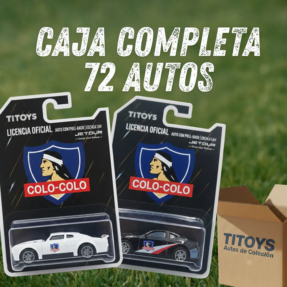 CAJA COMPLETA - Auto de Juguete Colo-Colo Escala 1:64 – Licencia Oficial | Coleccionable para Hinchas y Niños 1