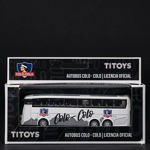 Bus Colo-Colo Titoys - Colección Oficial Cacique Albo - Juguete Coleccionable Niños