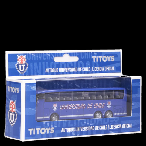 Bus Universidad de Chile Titoys - Colección Oficial Cacique Albo - Juguete Coleccionable Niños