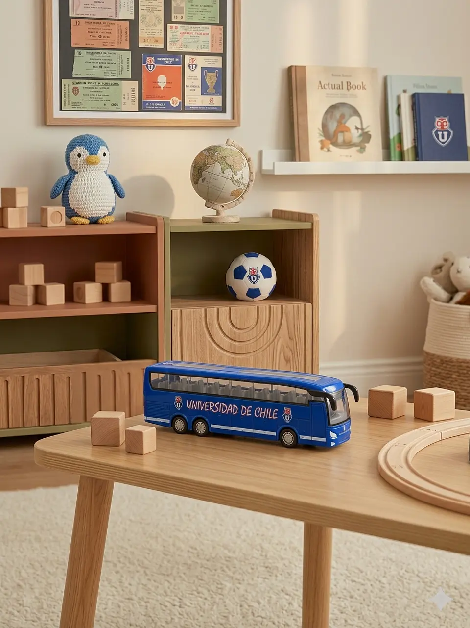 CAJA COMPLETA Bus Universidad de Chile Titoys - Colección Oficial - Juguete Coleccionable Niños 3