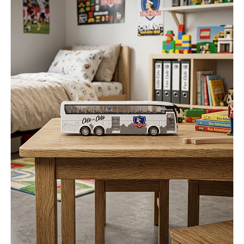 Bus Colo-Colo Titoys - Colección Oficial Cacique Albo - Juguete Coleccionable Niños