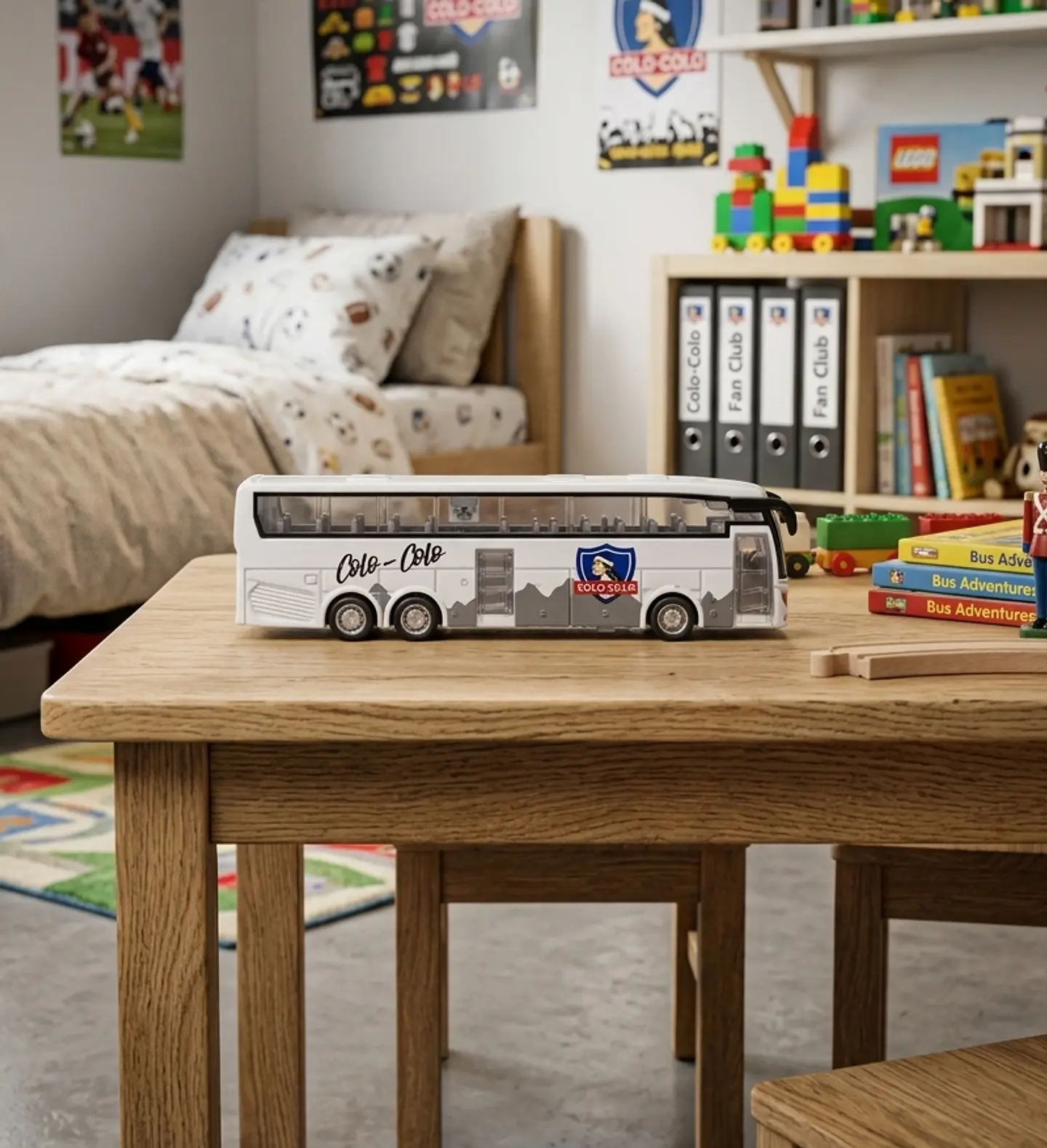 CAJA COMPLETA Bus Colo-Colo Titoys - Colección Oficial Cacique Albo - Juguete Coleccionable Niños 3