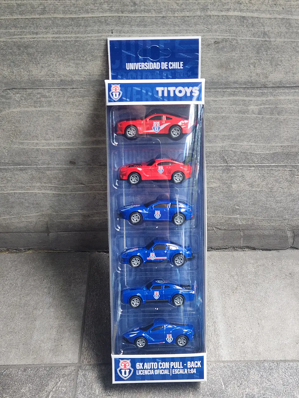 Set 6 Autos de Colección Universidad de Chile Escala 1:64 2