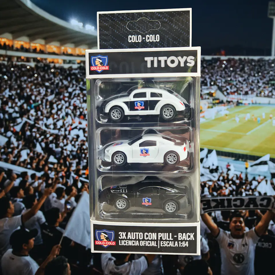 Set 3 Autos de Colección Colo-Colo Escala 1:64 2