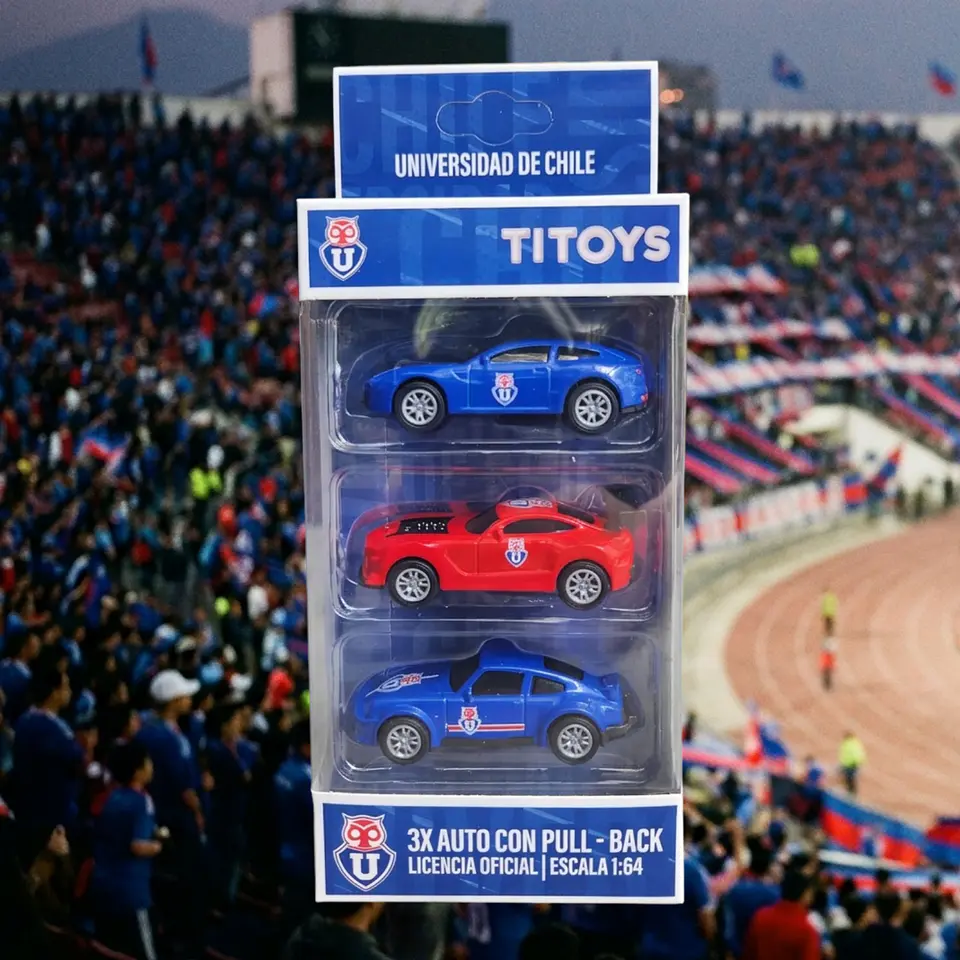 Set 3 Autos de Colección Universidad de Chile Escala 1:64 1