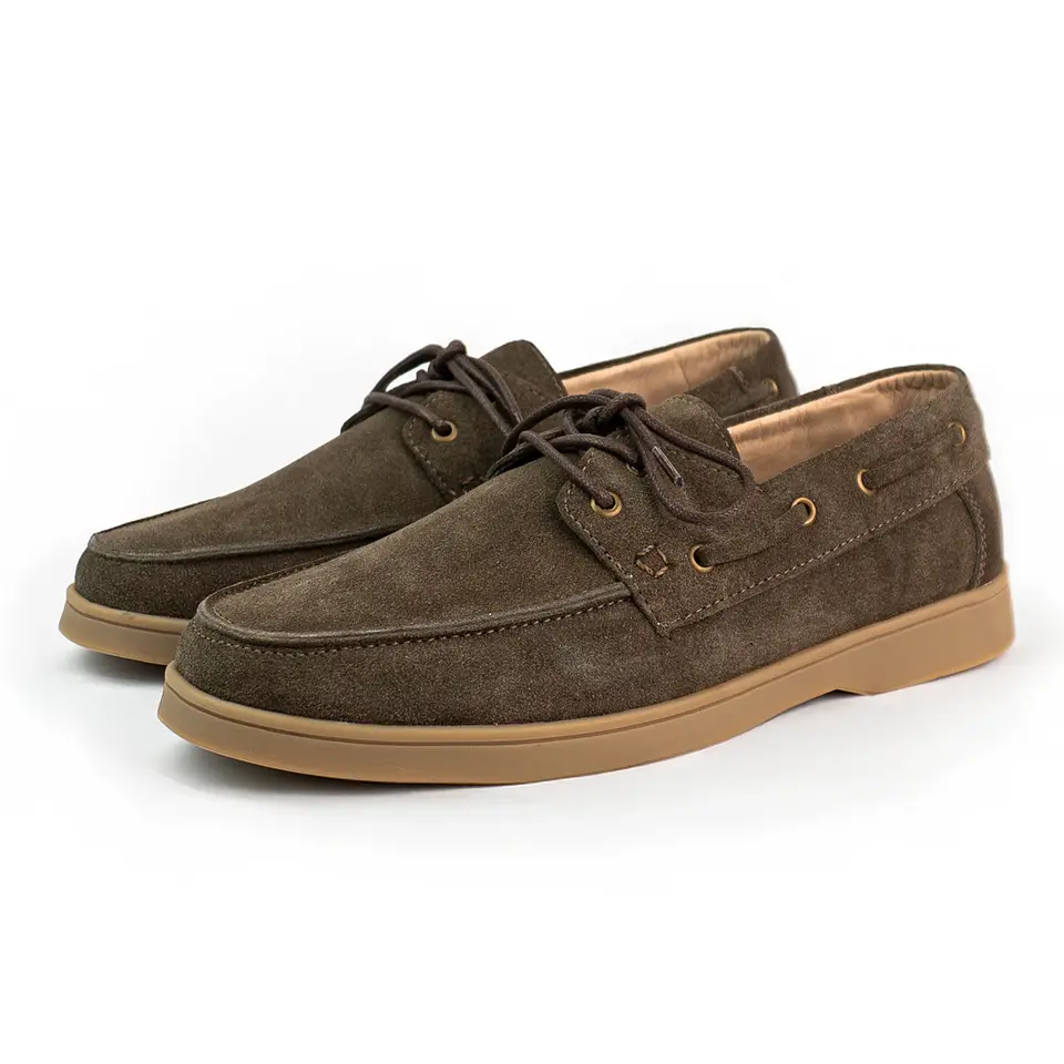Zapatos apache Kintyre en cuero carnaza - Color chocolate 4