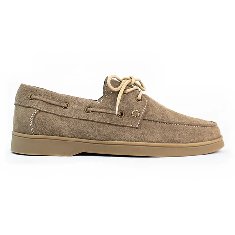 Kintyre Apache shoes in split leather - Beige color