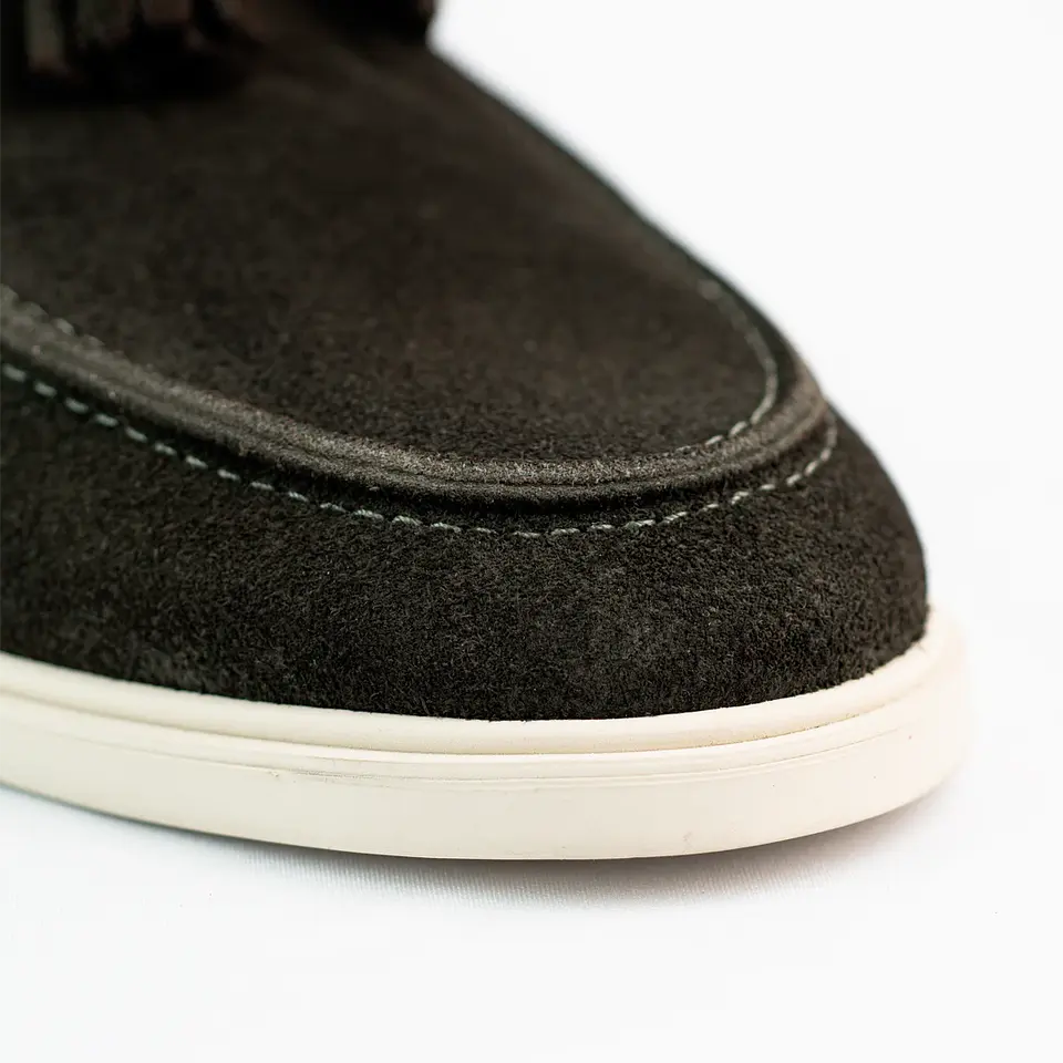 Mocasines para hombre en cuero carnaza - TARTÁN - Color verde 5