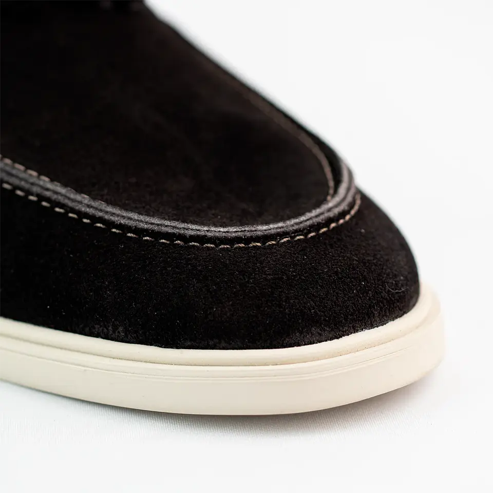 Mocasines para hombre en cuero carnaza - TARTÁN - Color chocolate 2