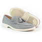 Mocasines para hombre en cuero carnaza - TARTÁN - Color gris - Miniatura 3