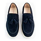 Men's Leather Loafers - Tartan - Blue - thumbnail 5
