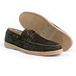 Zapatos apache Kintyre en cuero carnaza - Color verde oliva - Miniatura 3