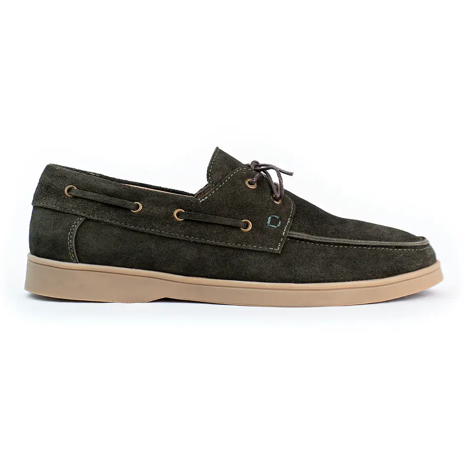 Zapatos apache Kintyre en cuero carnaza - Color verde oliva 1