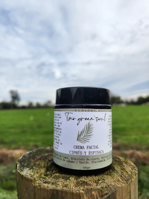 Crema facial Espinaca y Ciprés masculina 30mL