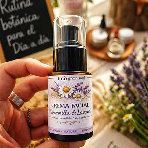 Crema facial Lavanda y Manzanilla piel sensible 30mL