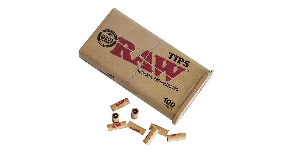 CAJETILLA METALICA RAW CON 100 TIPS PREENROLADOS