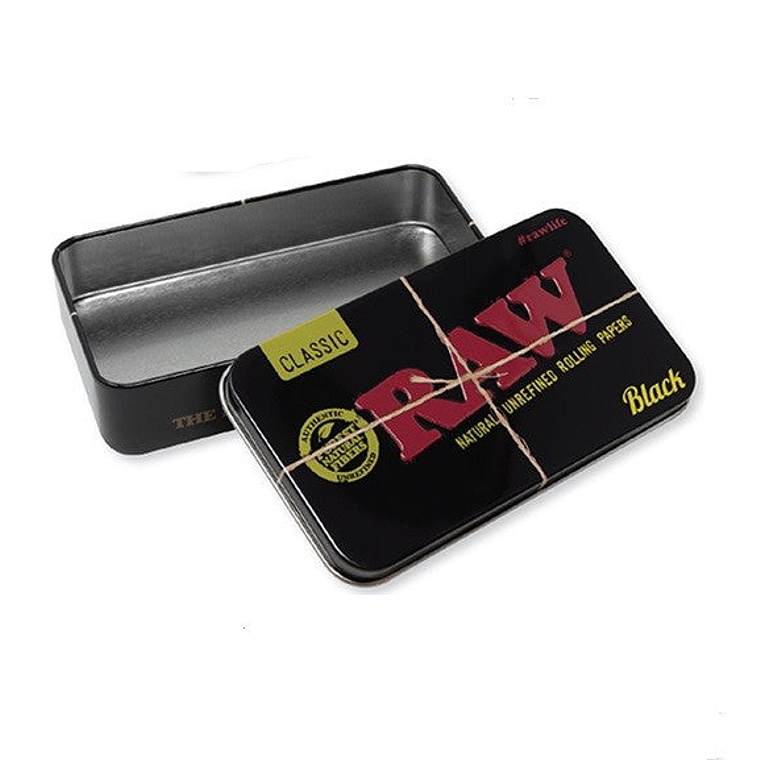 CAJITA METALICA RAW BLACK RECTANGULAR 1